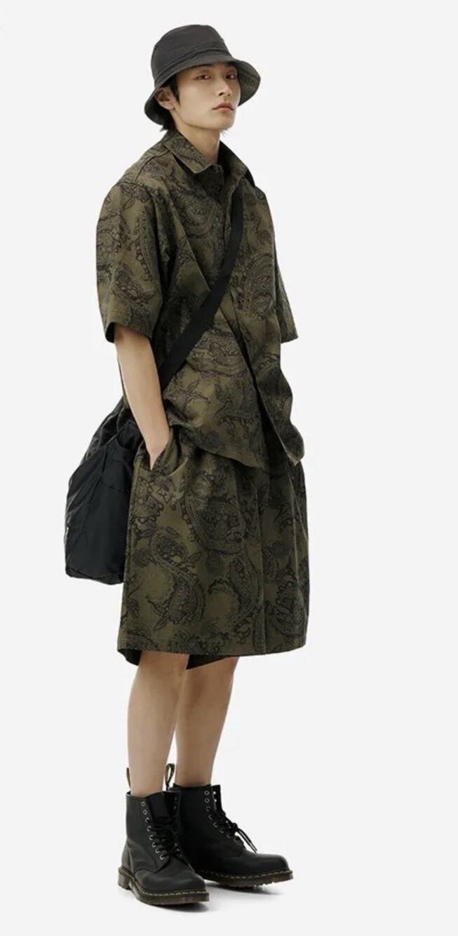 NEW AJO AJOBYAJO Paisley Shorts •M• Camo Korean Streetwear Drawstring Korea $199